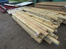 STACK OF PRE USED/DE NAILED 4" X 2" TIMBER, 2M-3.6M LENGTH APPROX.