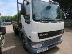 DAF LF45.150 TIPPER TRUCK, REG:HX06 JCY. 7500G CAPACITY, MANUAL GEARBOX. WITH V5, FIRST REGISTERED 1