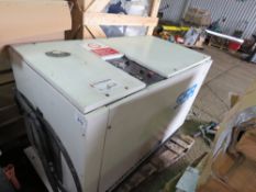 INGERSOLL RAND SSR PACKAGED AIR COMPRESSOR. WORKING WHEN REMOVED. NO VAT ON HAMMER PRICE.