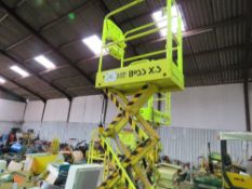 BOSS X3 SCISSOR LIFT ACCESS PLATFORM, YEAR 2016 BUILD. DIRECT FROM LOCAL COMPANY DUE TO A CHANGE IN