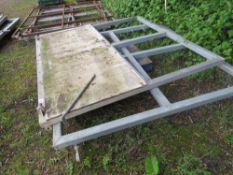 2 X HEAVY DUTY YARD ENTRANCE GATE FRAMES, 2.38M WIDE EACH X 2.35M HEIGHT.