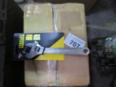 BOX OF 24 X STANLEY FATMAX 200MM ADJUSTABLE WRENCH SPANNERS.