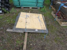 4 X PRE USED GRP TRENCH CROSSING PLATES.