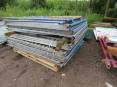 STACK OF SOLID TEMPORARY FENCE PANELS, 23NO IN TOTAL APPROX.