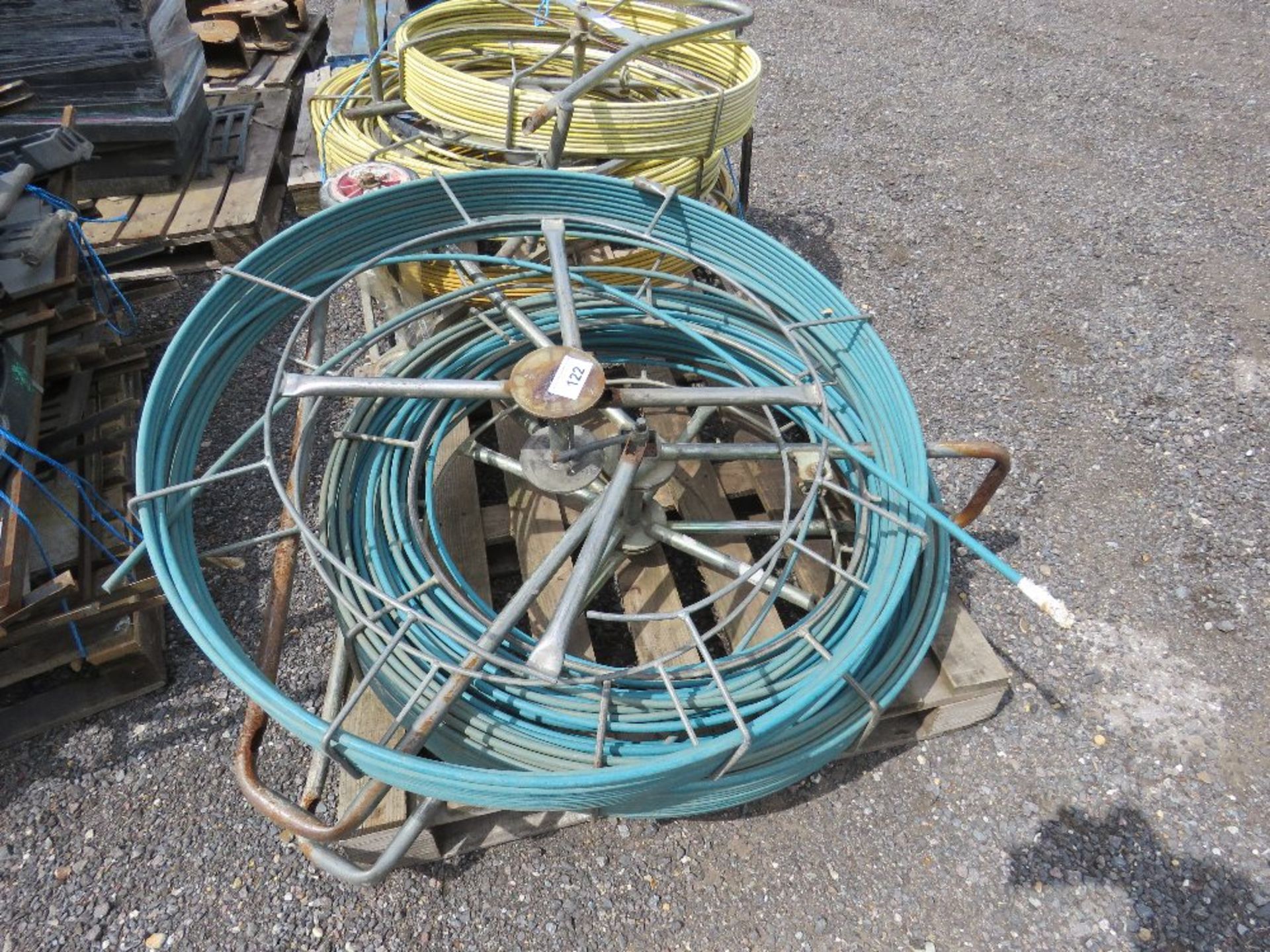 2 X BLUE CABLE RODDING REELS. - Image 2 of 3