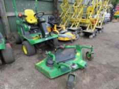 JOHN DEERE 1445 OUTFRONT MOWER (WITH DECK, NOT FITTED). REG:RX12 DXM (LOG BOOK TO APPLY FOR), SOURCE