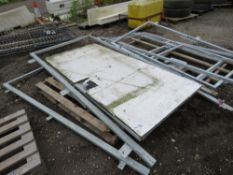 2 X PEDESTRIAN ACCESS GATE WITH FRAME, SUITABLE FOR 4FT X 8FT OPENING APPROX.