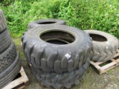 4 X 15.5-25 TELEHANDLER PART WORN TYRES.