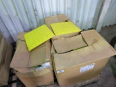 3 X BOXES OF 300MM X 300MM PLASTIC FLOOR HOLE COVERS, APPROX 40NO IN EACH BOX.