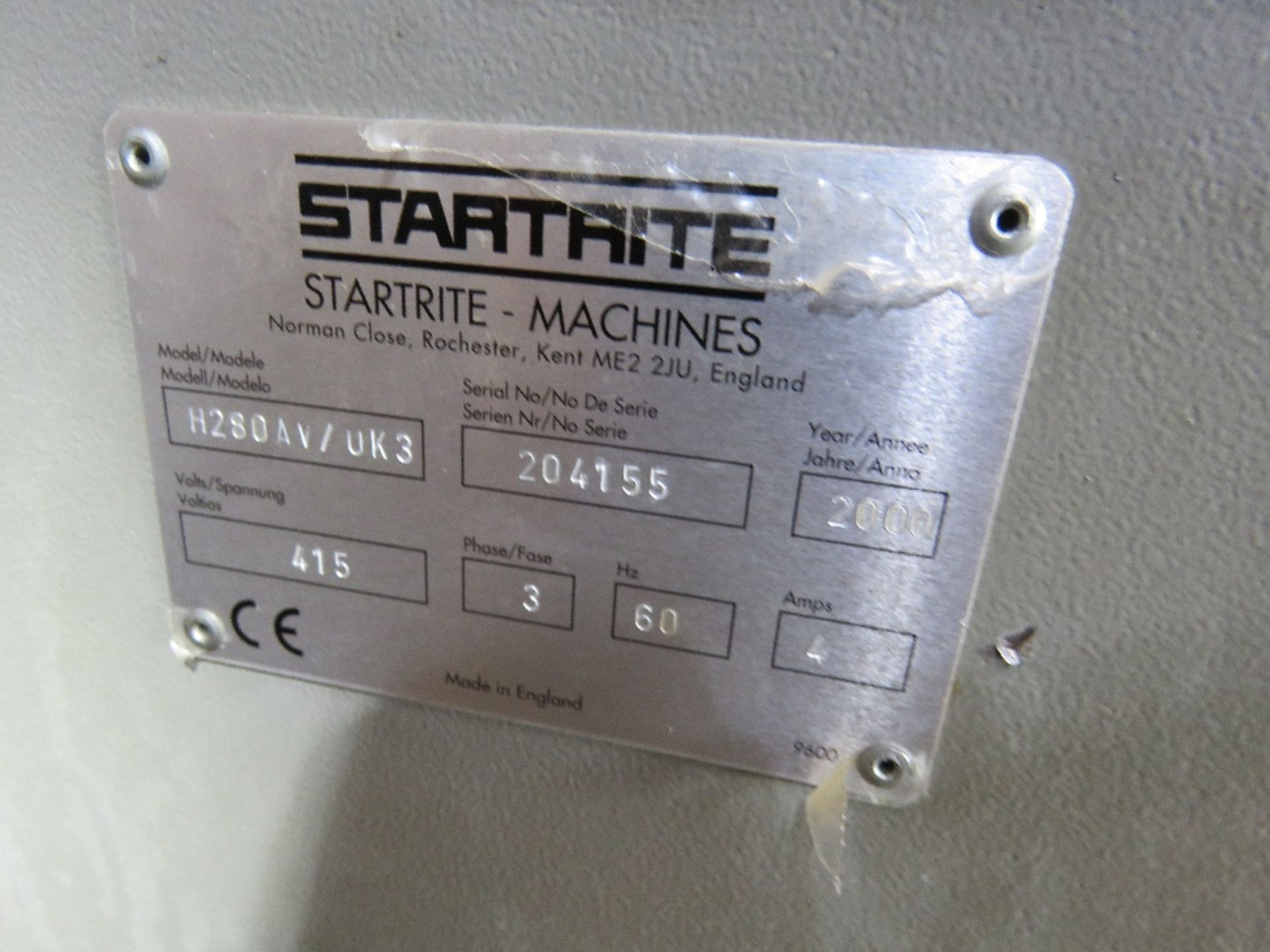 STARTRITE H280AV 3 PHASE HORIZONTAL BANDSAW. SOURCED FROM COMPANY LIQUIDATION, SEEN WORKING WHEN RE - Image 3 of 11
