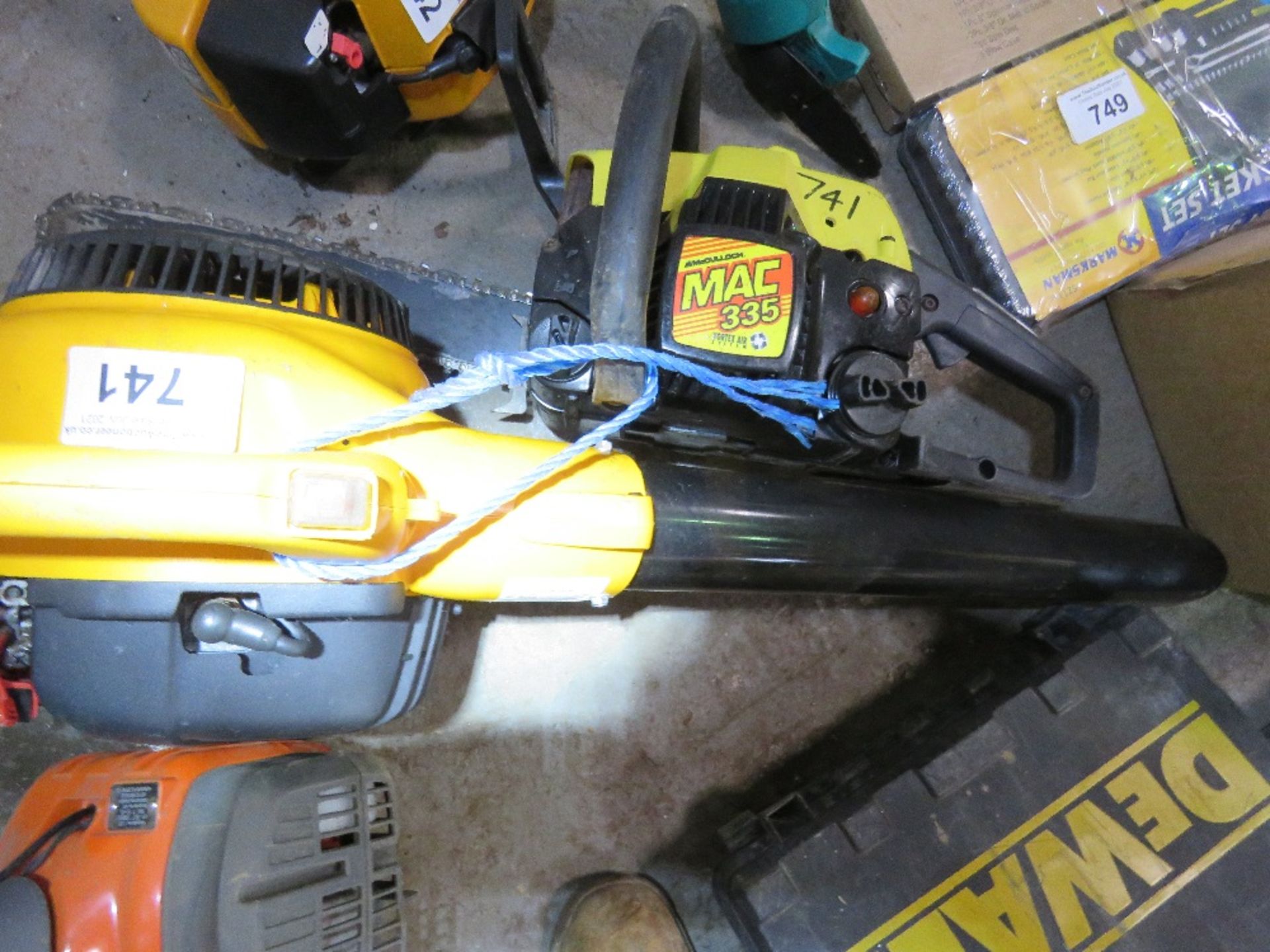 MCCULLOCH CHAINSAW PLUS A MCCULLOCH BLOWER, UNTESTED.