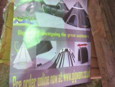 9 X GIGWAM CAMPING / FESTIVAL TENTS. COMPRISING SLEEPING /ACCESS TUNNEL PLUS WIGWAM TEEPEE AREA.