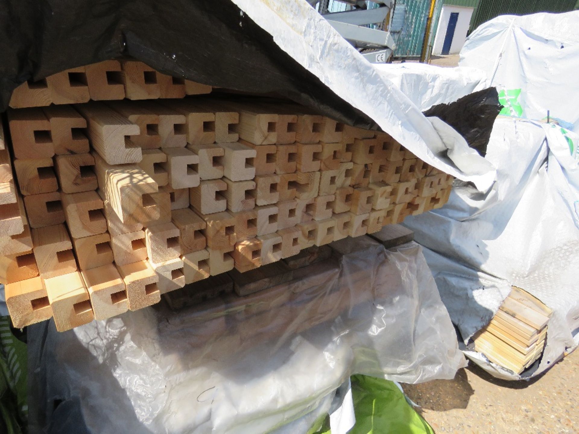 ASSORTED TIMBER SLATS, BOARDS AND "U" PROFILE FENCE TIMBERS, 1.8M LENGTH APPROX. - Image 2 of 5