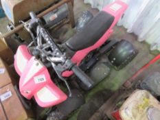 SMALL PETROL ENGINED QUADBIKE WITH KEYS, WHEN TESTED WAS SEEN TO RUN AND DRIVE.