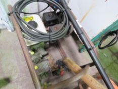 PETROL ENGINED PRESSURE WASHER WITH HOSE AND LANCE. UNTESTED, CONDITION UNKNOWN.