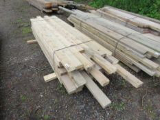 STACK OF PRE USED DENAILED TIMBER, 4" X 2" @ 7-10FT LENGTH APPROX.