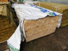 LARGE PACK OF UNTREATED PROFILED TIMBER RAILS, 1.83M LENGTH APPROX.