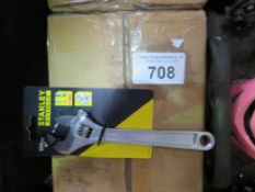 BOX OF 24 X STANLEY FATMAX 200MM ADJUSTABLE WRENCH SPANNERS.