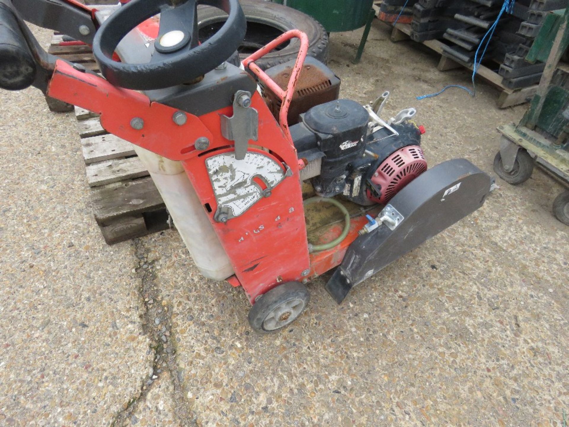 HUSQVARNA PETROL FLOOR SAW, INCOMPLETE.SOURCED FROM MAJOR ROAD CONTRACTOR.