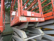 SKYJACK SJ 3226 SCISSOR LIFT ACCESS PLATFORM. YEAR 2010. SLIDE OUT DECK EXTENSION. SN;27006189. 9.92