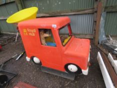 POSTMAN PAT CHILD'S AMUSEMENT RIDE. UNTESTED, CONDITION UNKNOWN.