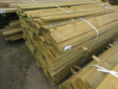 LARGE PACK OF FEATHER EDGE FENCE CLADDING TIMBER BOARDS, 1.79M LENGTH X 10CM WIDTH APPROX.