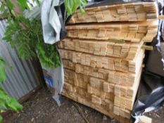 LARGE PACK OF UNTREATED VENETIAN SLAT TIMBER CLADDING. 1.74M LENGTH X 37MM WIDTH X 6MM DEPTH APPROX.