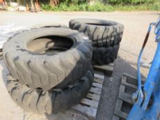 4 X 15.5-25 TELEHANDLER PART WORN TYRES.