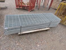 6 X GALVANISED WALKWAY GRILLES, 60CM X 2M APPROX. NO VAT ON HAMMER PRICE.