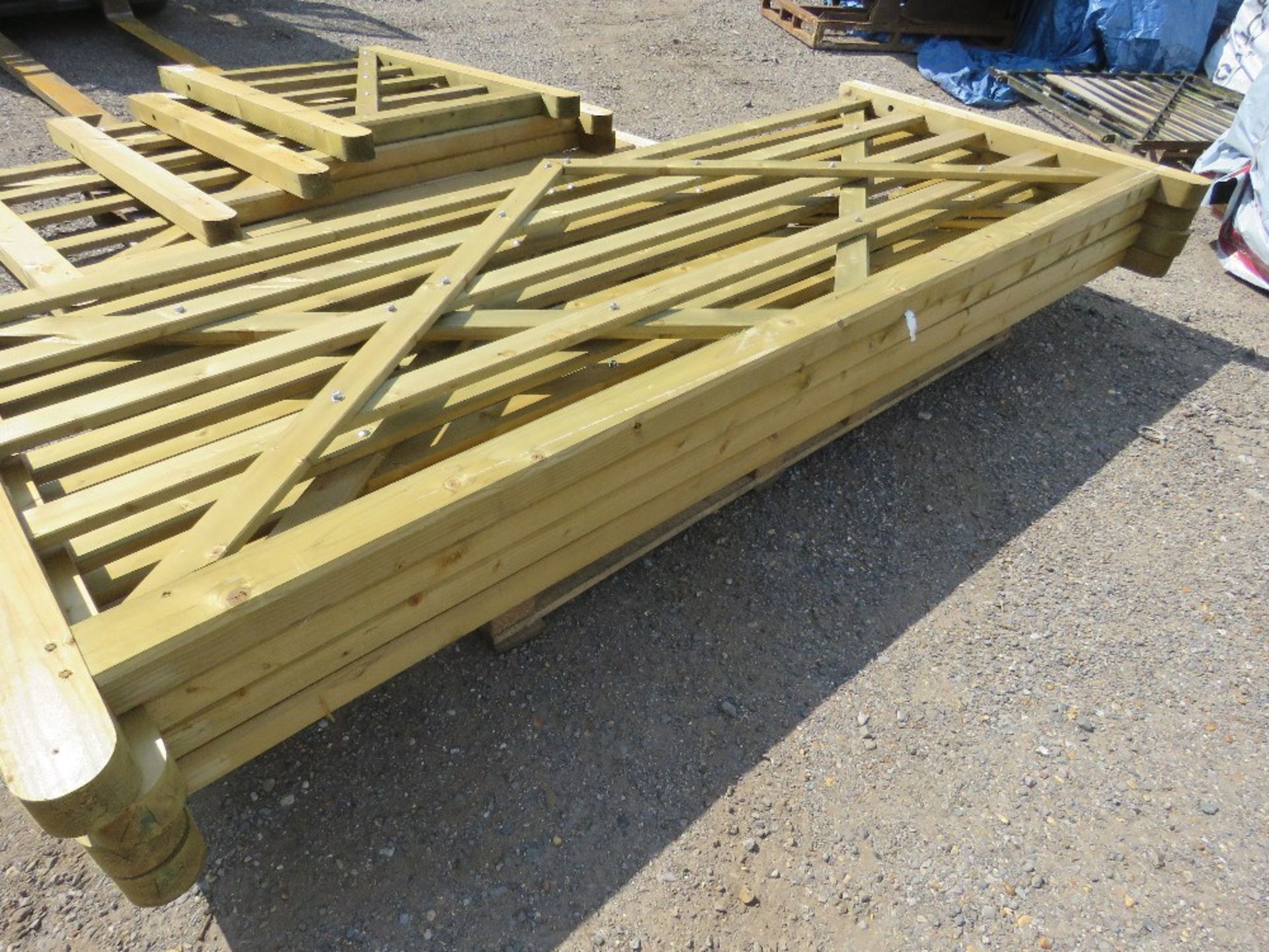 4 X TIMBER FIELD GATES @ 3M LENGTH APPROX. - Image 3 of 6