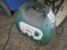 GREEN 3K INVERTER WELDER. UNTESTED, CONDITION UNKNOWN.