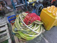 PALLET OF AIR HOSES PLUS CONNECTORS/FITTINGS.