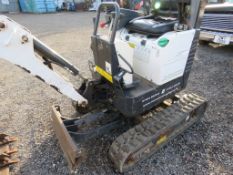 BOBCAT E10Z MICRO EXCAVATOR, YEAR 2019, 494 REC HOURS.