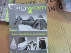 9 X GIGWAM FESTIVAL TENTS. UNUSED. NO VAT ON HAMMER PRICE.