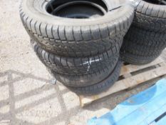 4 X FORD TRANSIT TYRES, MAINLY WINTER TYPE, SIZE 215/175R16C. SOURCED FROM MAJOR UK ROADS CONTRACTOR