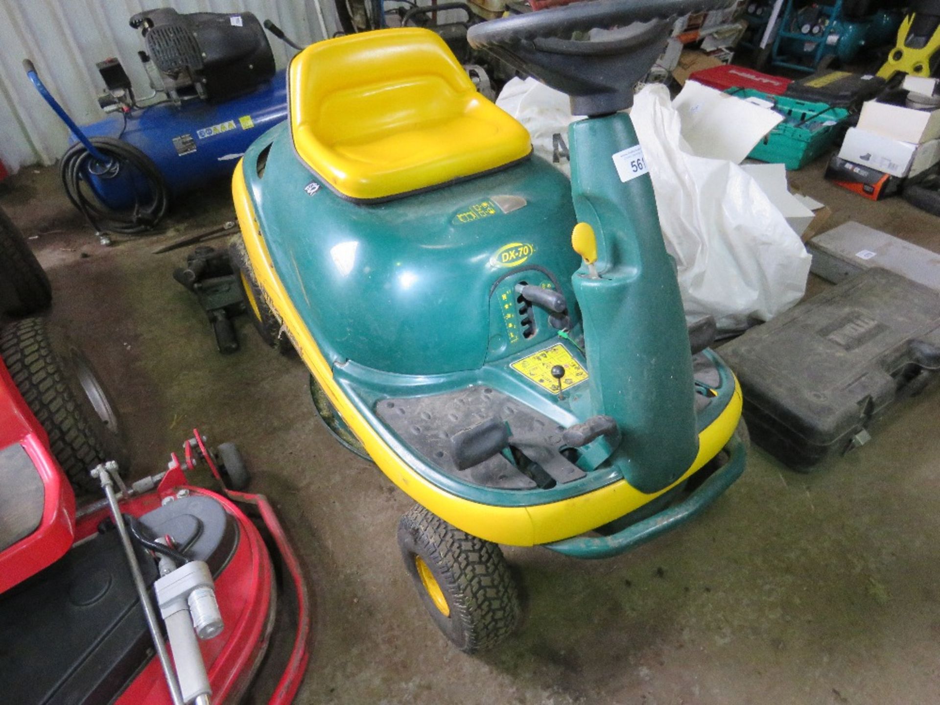 MTD YARDMAN DX70 BUG TYPE RIDE ON MOWER. WHEN TESTED WAS SEEN TO RUN, DRIVE AND MOWER TURNED. NO VAT