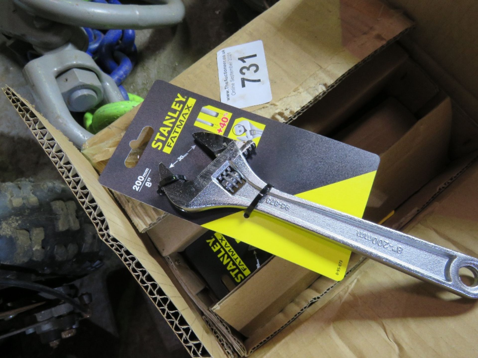 BOX OF 24 X STANLEY FATMAX 200MM ADJUSTABLE WRENCH SPANNERS. - Image 2 of 2