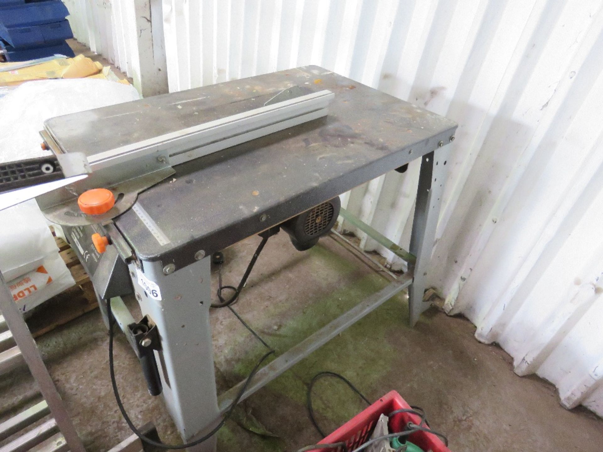 1600WATT RATED 240VOLT TABLE SAW. UNTESTED, CONDITION UNKNOWN NO VAT ON HAMMER PRICE.