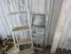 2 X ALUMINIUM STEP LADDERS. NO VAT ON HAMMER PRICE.