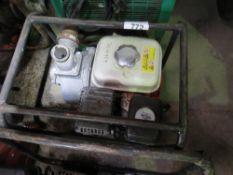 PETROL ENGINED WATER PUMP. UNTESTED, CONDITION UNKNOWN.