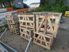 6 X WOODEN STILLAGES.