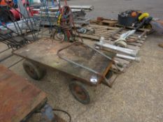 4 WHEELED GARDEN TROLLEY BARROW.