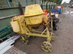 ELECTRIC POWERED 240 VOLT SITE MIXER. WHEN TESTED WAS SEEN TO RUN AND MIX.