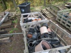 2 X STILLAGES OF ASSORTED PIPE AND DRAINAGE FITTINGS.