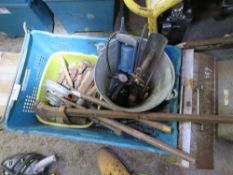 BOX PLUS 2 TOOL BOXES AND ASSORTED SPANNERS & TOOLS ETC.