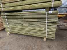 LARGE PACK OF TREATED SHIPLAP TIMBER CLADDING. 1.72M LENGTH X 95MM APPROX.