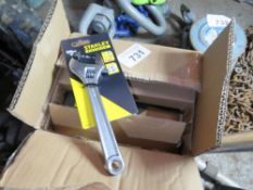 BOX OF 24 X STANLEY FATMAX 200MM ADJUSTABLE WRENCH SPANNERS.