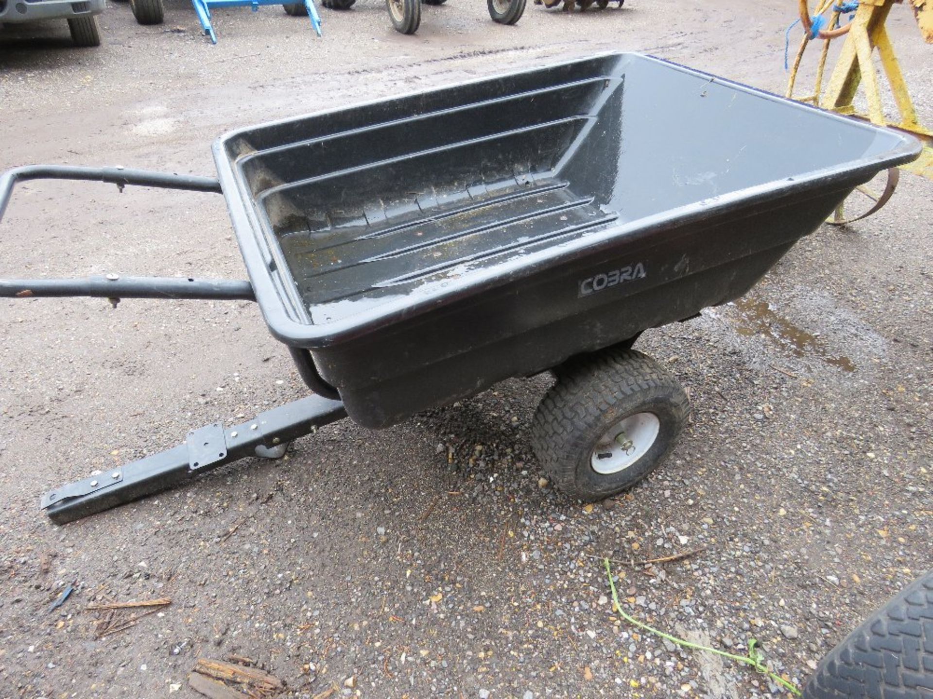 COBRA GARDEN TRACTOR TIPPING TRAILER, LITTLE USED. - Image 3 of 3