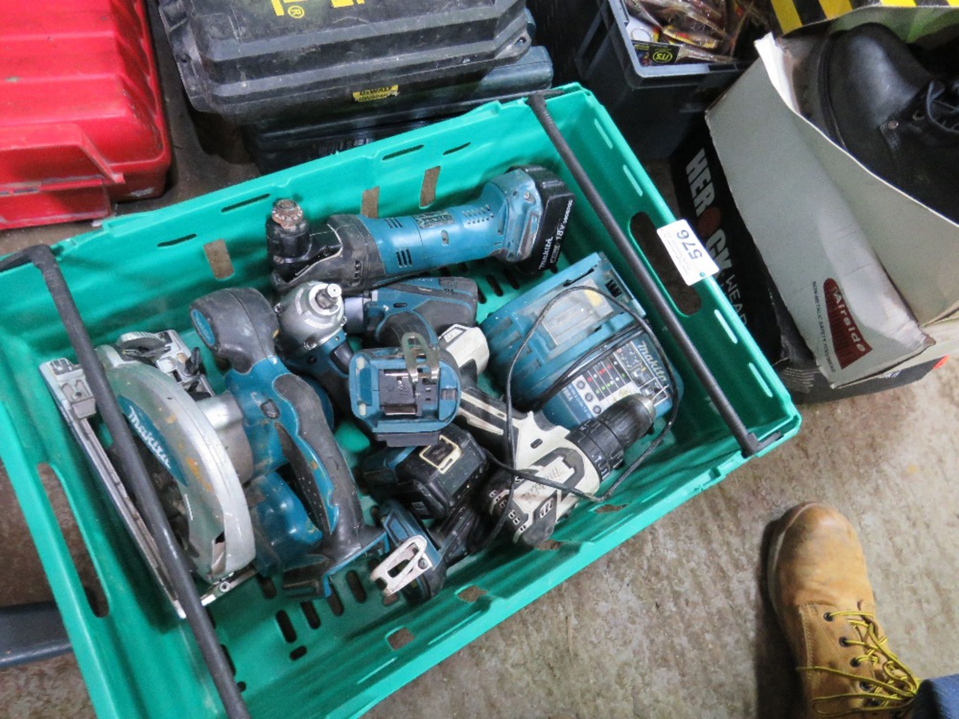 BOX OF MAKITA BATTERY TOOLS, UNTESTED. - Image 2 of 2