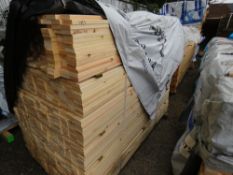 EXTRA LARGE PACK OF UNTREATED MACHINED SLAT TIMBER CLADDING. 1.83M LENGTH X 68MM WIDTH X 20MM DEPTH